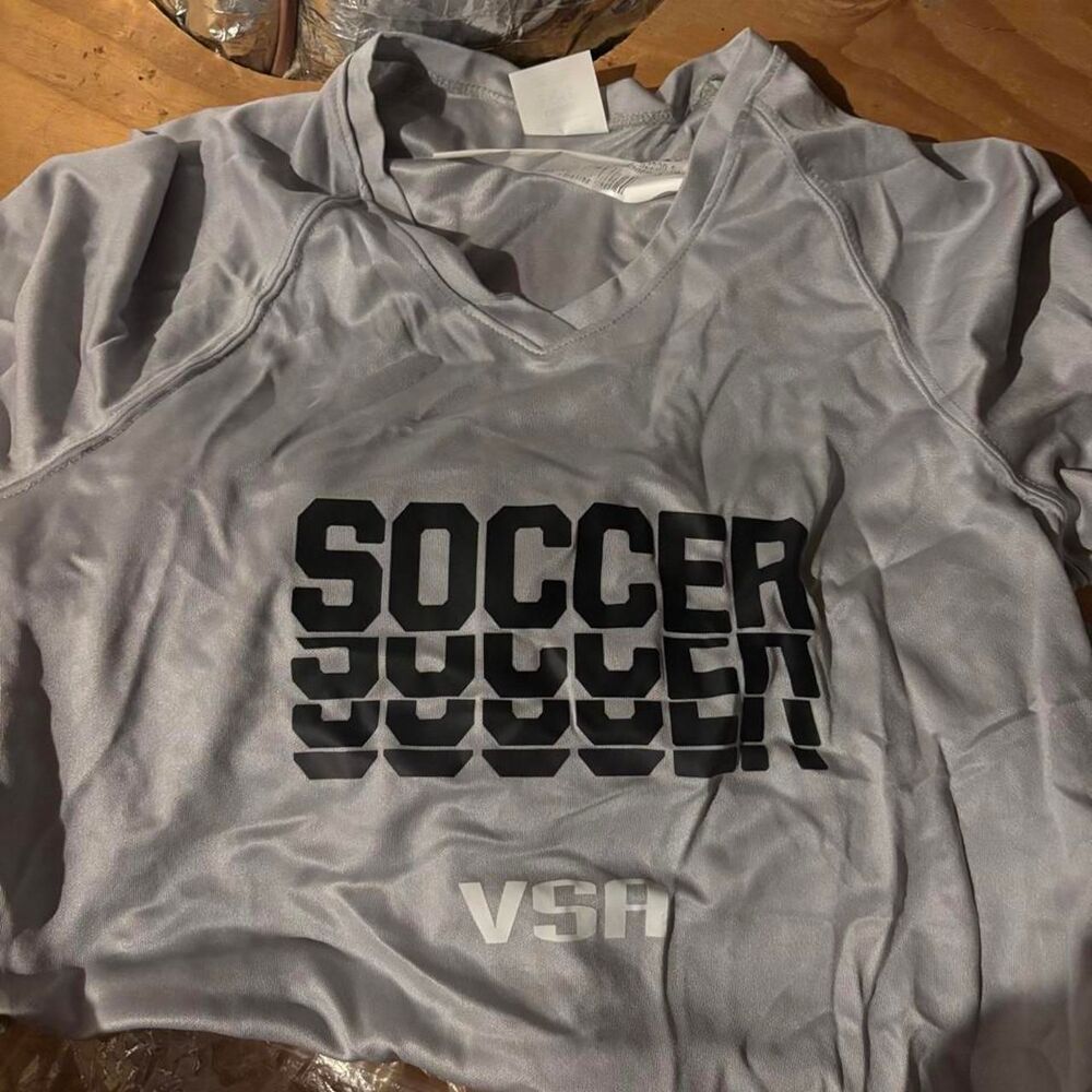 Women's Grey and Silver T-shirt